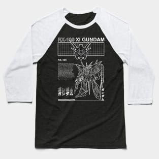 RX 105 XI GUNDAM BLACK WHITE STREETWEAR SHIRT Baseball T-Shirt
